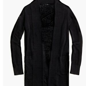 J Crew Open Cardigan Sweater in Linen Blend — Women’s Size Medium | Black